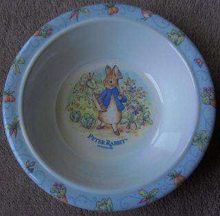 peter rabbit child s bowl by eden color cream melamine