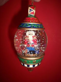   Signature Snow Water Globe Christmas Ornament Toy Soldier New in Box