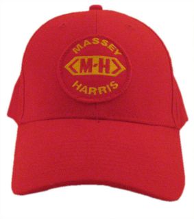 Massey Harris Tractor 6 Panel Red Hat   Cap Gift MH Fits Most