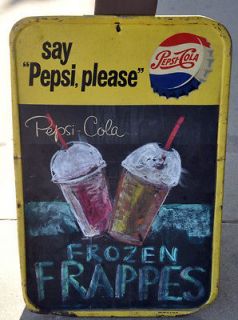 vintage pepsi advertising menu chalkboard  