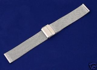 22mm Stainless Steel Mesh Watch Band Fits Skagen Watches & Many Others