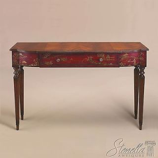 21192 MAITLAND SMITH Chinosorie Decorated Mahogany Console Table 