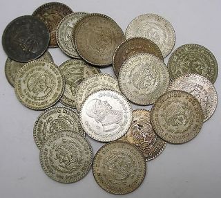 lot of 20 1957 1967 silver mexican un 1 peso