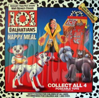   DALMATIANS figures/toy set (All 4)   Disney   McDonalds (1990) *Mint