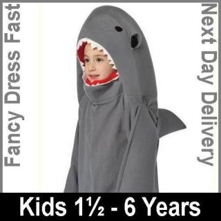 Child Sea Shark Animal Fancy Dress Costume Kids Boys Girls Unisex