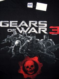 New Mens GEARS of WAR 3 * T Shirt DELTA SQUAD L, XL, XXL Black Tee 