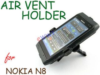   Air Vent Mount Phone Holder Set Slim Black for Nokia N8 N 8 GQZMA08