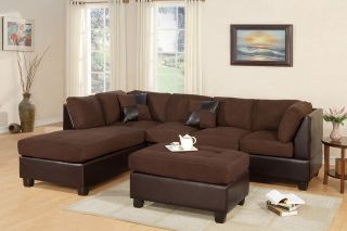   Sectional Sectionals Microfiber Sofa and FREE Ottoman Chaise