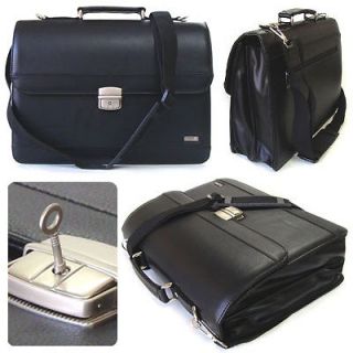 A0917*New Leather Briefcase/Shou​lder Messenger Bag/BookBag/Ke​y 