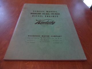 Waukesha Engine 195 DLC 195 DLCA Diesel Service Repair Manual