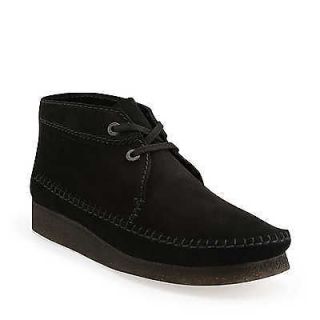 CLEARANCE CLARKS Mens Vintage Style Weaver Boot Black Suede 76289