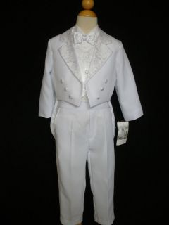   & Teen Formal Dress tuxedo vest Suit set White Sizes S XL 2T 4T 5 20