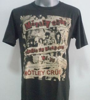 motley crue rock t shirt black size large