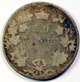 1888 canada half dollar silver coin  99 99  1888 