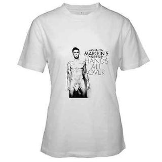 newly listed maroon 5 hands all over white tee t