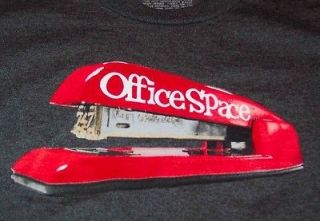 OFFICE SPACE Movie RED STAPLER T Shirt MEDIUM NEW