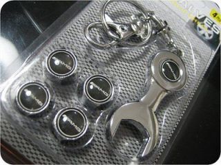 mercedes benz amg tire valve caps with wrench keychain from