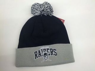 AUTHENTIC MITCHELL AND NESS BRAND NFL OAKLAND RAIDERS BEANIE