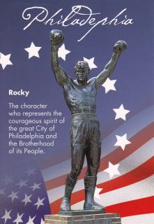 rocky statue postcard in philadelphia  2 25