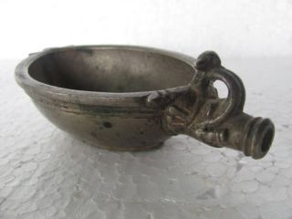 vintage decorative brass powder grinder from india 