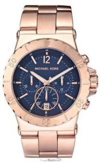 michael kors mk5410 rose gold navy dial oversized watch one