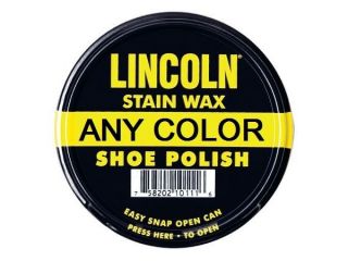 lincoln stain wax shoe polish 2 1 8 oz any color