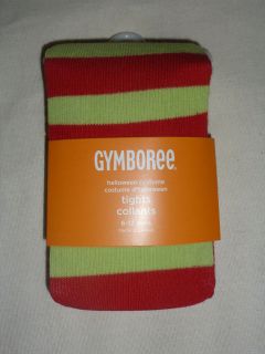 Gymboree HALLOWEEN Baby Strawberry Red Green Striped Tights NWT
