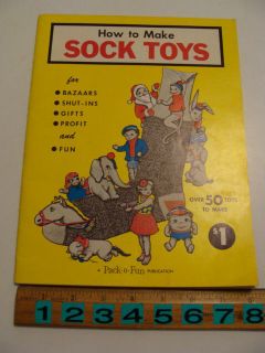 Vintage How to Make Sock Monkey & Other Ragdoll Toys Pattern Book   50 