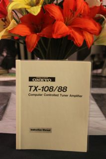 ONKYO INTEGRA TX 108 / 88 COMPUTER CONTROLED TUNER AMPLIFIER 