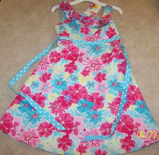Girl 8 Dress NEW Ret $40 Jessica Ann Pink Green Blue Polka Dot Edition 