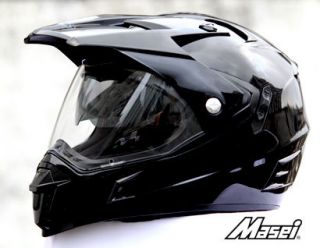 MASEI GDR 311 ATV Motocross Helmet Matte Black/Gloss Black/White
