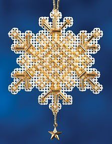 Mill Hill Snow Crystals Gold Crystal MH16 2305 Charmed Ornament Kit