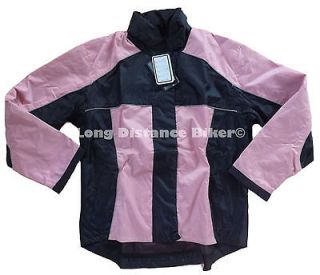 Nexgen Ladies 2 Piece Black and Pink Motorcycle Rain suit Xlarge