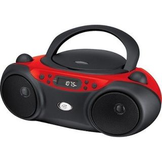   CD Player Boombox with AM/FM Radio Aux for iPod  Red BC232R