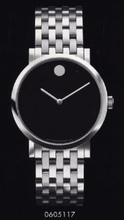 movado mens museum automatic black dial watch 0605117 one day