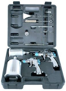   Startingline System Kit 2 HVLP AUTO PAINT SPRAY GUNS SET Regulator