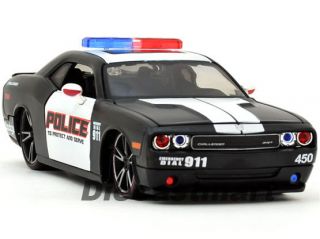   24 2010 DODGE CHALLENGER POLICE NEW DIECAST MODEL CAR BLACK / WHITE