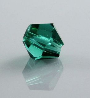 New！100 pcs Swarovski Crystal 6 mm Bicone beads 5301# Peacock Green