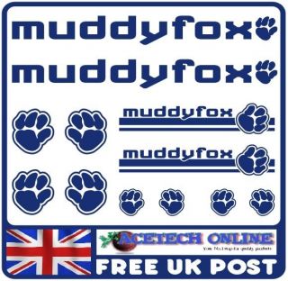 12x Muddy Fox BMX Mountain Bike Vinyl Sticker Decal Kit 01  FREE POST 