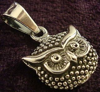 VINTAGE DESIGN MOLINA TAXCO MEXICAN STERLING SILVER OWL PENDANT MEXICO