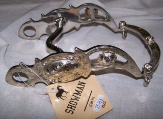   PORT ENGRAVED SILVER WESTERN HORSE SHOW BIT GREAT WITH SADDLE BRIDLE