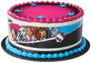 monster high girls edible cake topper party supplies strip decoration