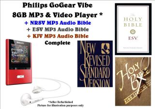Philips GoGear Vibe 4GB  & Video Player +ESV +KJV  Audio Bible 