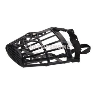 Dog Nylon Basket Cage Muzzle Adjustable Pet Dog Useful Muzzle Black 