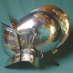 a43 medieval helmet burgonet 16th century 2 parts  198 85 