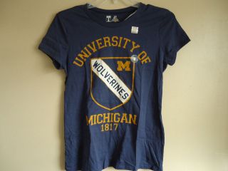 Michigan Wolverines Football Old Navy Womens T Shirt  New 