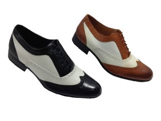 MENS CLASSIC DESIGN BROGUES WITH FANTASTIC COMBINATIONS  BLK&WHT, BRN 