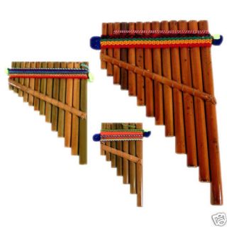 Wholesale Pack 12 Wood Pan Flutes in 3 Sizes (4 each) Music Instrument 