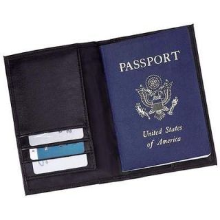   Passport ID Holder Genuine Leather Travel Passport Credit Card Wallet