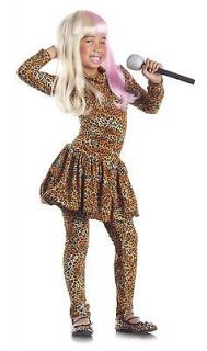 Leopard Print Bodysuit Nicki Minaj Costume Dress Child Kids Girl 